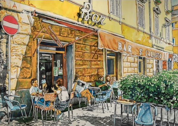 Trastevere Evening Stroll (Piazza Santa Maria in Trastevere & Bar San Calisto)